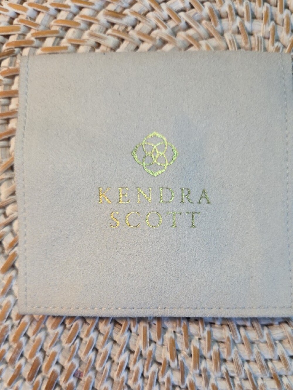 Kendra Scott Gold Crescent Moon Necklace with Iridescent Green Stone - Picture 3 of 3